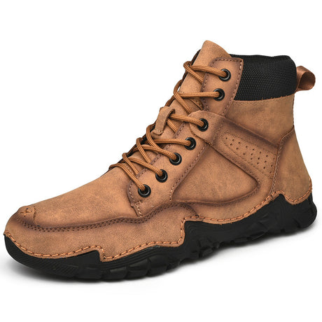 Fall New Men's Casual High-top Warmth And Fleece Ankle Boots - Dazpy