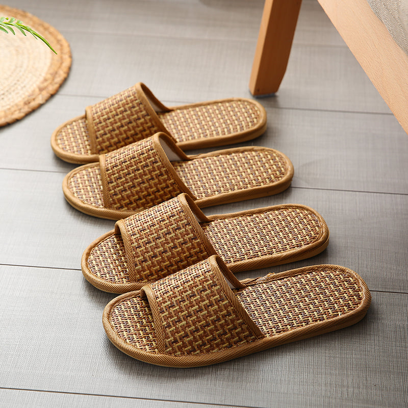 Rattan Mat Rattan Woven Rattan Straw Woven Slippers - Dazpy