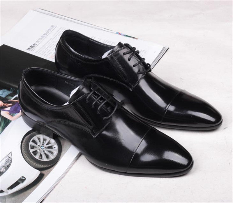 Men's British Pointed-toe Business Dress Shoes - Dazpy