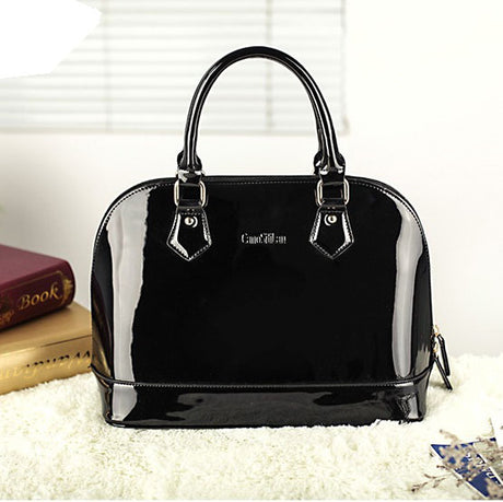 High-grade Patent Leather Shiny Shell Bag All-match One-shoulder Messenger Women's Wedding Handbag Women - Dazpy