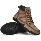 Fall New Men's Casual High-top Warmth And Fleece Ankle Boots - Dazpy