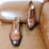 Men's Business Engraved British Brogue Leather Shoes - Dazpy