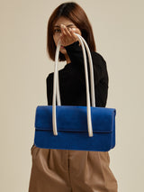 High Sense Of Klein Blue Contrast Color Handbag Women - Dazpy