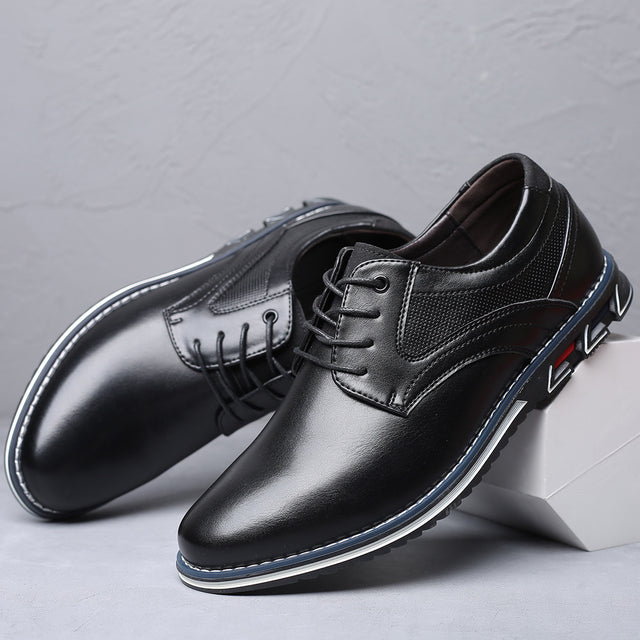 Men's Leather Soft Sole Leather Casual Shoes - Dazpy