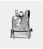 Women's Spring And Summer Silver Reflective Trendy Backpack - Dazpy