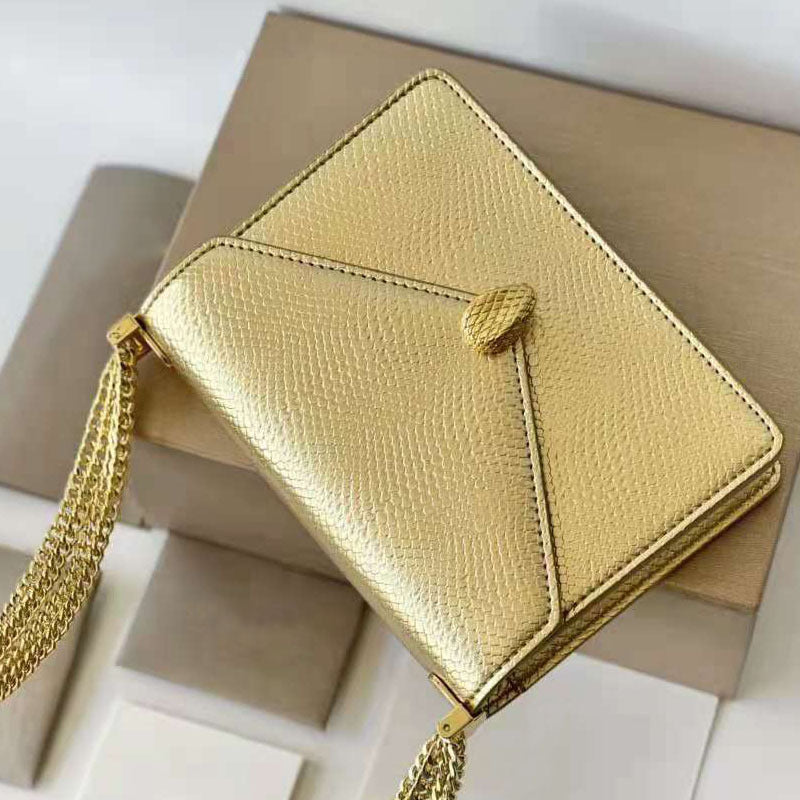 Small Square Snake Head Chain Bag Shoulder Portable Diagonal Bag - Dazpy