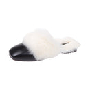 Female Flat-bottom Square Toe Baotou Half Drag
