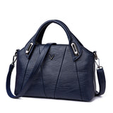 Soft Leather Sheepskin Middle-aged Lady's Small Square Bag - Dazpy