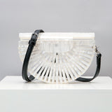 New Women's Hollow Hand Holding Diagonal Fashion Bamboo Basket Bag - Dazpy