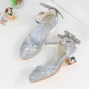 Girls Single Crystal High Heel Sandals