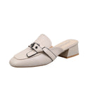 Lazy Women's Shoes Baotou Half Slippers With A Pedal