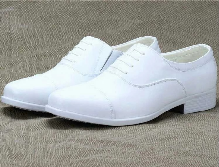 White Mens Formal Low Heel Lace Up Navy Pointed Toe Casual Wedding Shoe Dress Round Toe - Dazpy