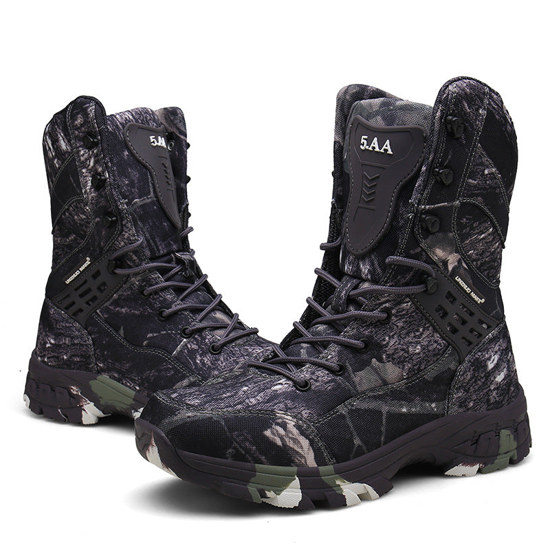 High-top Tactical Boots Men's Snow Boots Hiking Training Shoes - Dazpy