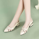 Sandals Low-heeled Leather Women's Shoes Thick With All-match