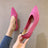 Shallow Mouth Flying Knit Shoes Pointed Toe Flat Knit Egg Roll Shoes