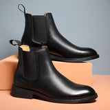 Men British Winter Elegant PU Leather Boots - Dazpy