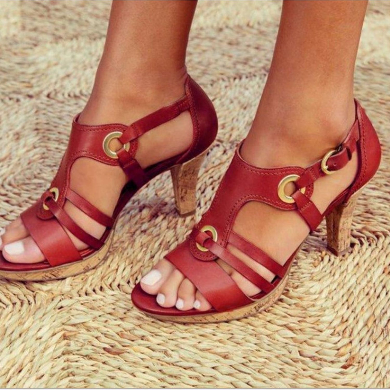 Chic Solid Color Bag with Fish Mouth Women's Sandals - Dazpy