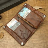 Handmade Cowhide Full Leather Large Capacity Wallet - Dazpy