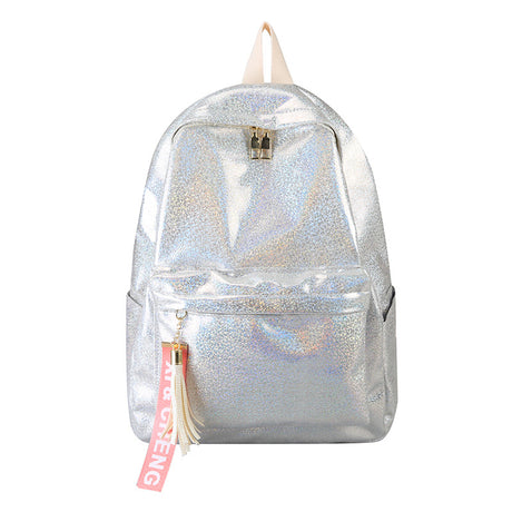 Korean Personality Laser Reflective Backpack Women Simple And Versatile - Dazpy